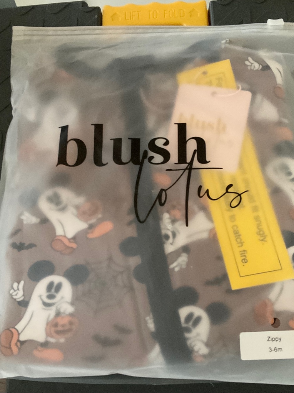 Blush Halloween Mickey Ghost Zippy Romper